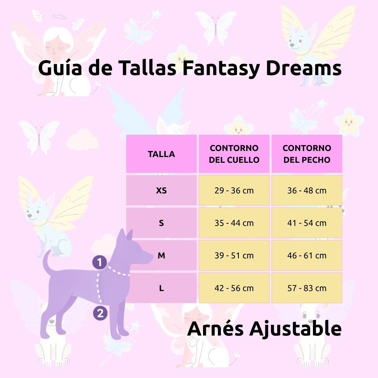 Arnés Ajustable para perro Fantasy Dreams