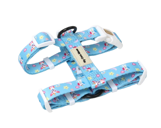 Pack Sweet Unicorns - Arnés Clásico + Correa + Porta Bolsas Doble