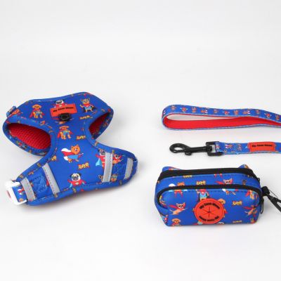 Pack Super Dogs - Arnés Ajustable + Correa + Porta Bolsas Doble