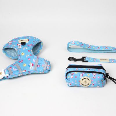 Pack Sweet Unicorns - Arnés Ajustable + Correa + Porta Bolsas Doble