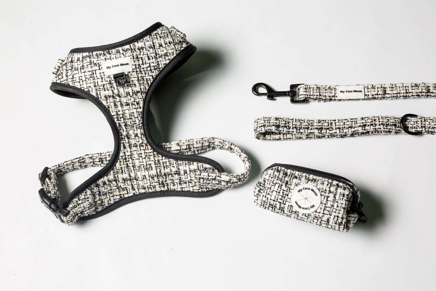 Pack Chic & Glam  Arnés Ajustable + Correa + Porta Bolsas Doble