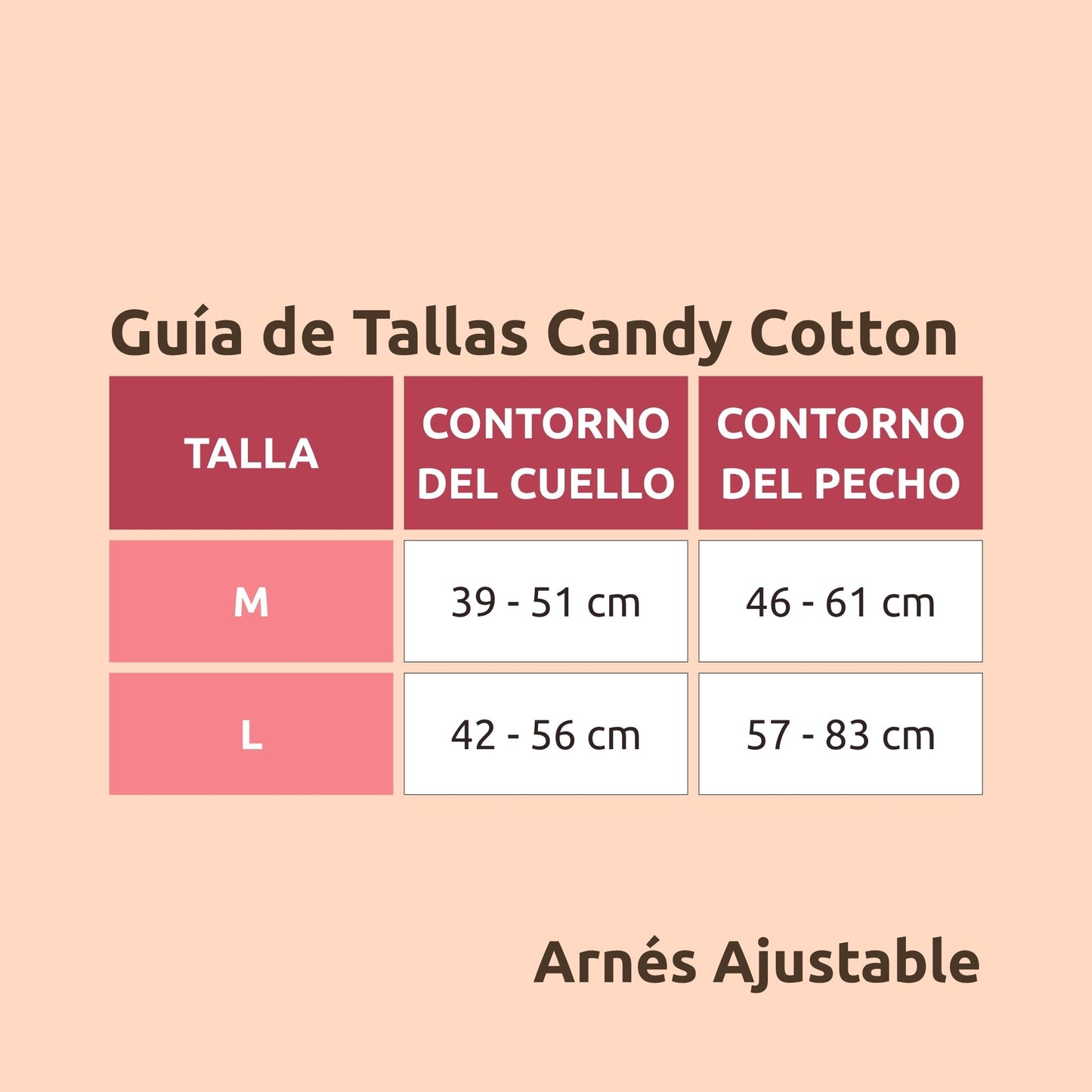 Arnés Ajustable para perro Candy Cotton