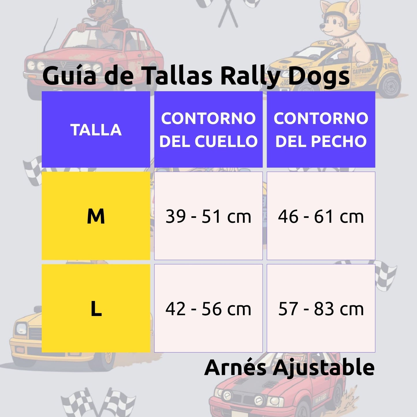 Arnés Ajustable para perro Rally Dogs
