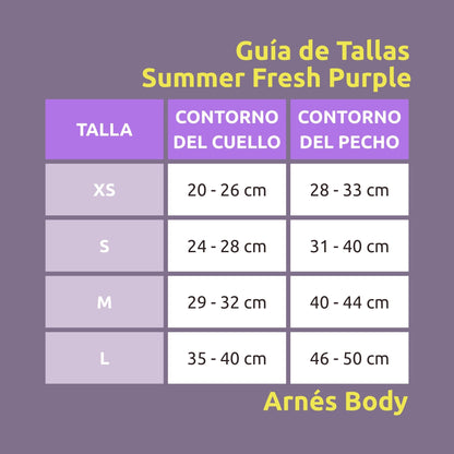 Arnés Body para perro Summer Fresh Purple