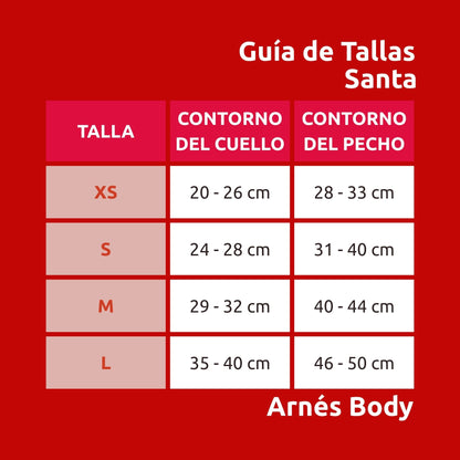Arnés Body para perro Santa