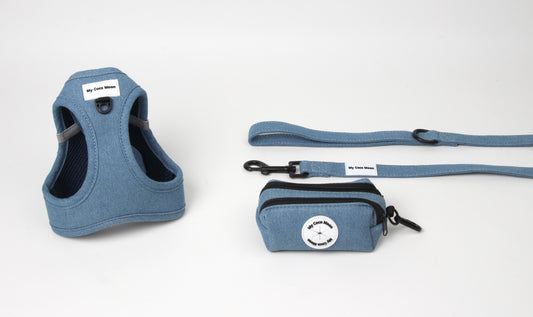 Pack Blue Jeans - Arnés Body + Correa + Porta Bolsas Doble