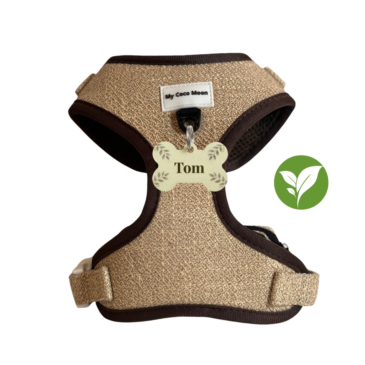 Arnés Ajustable para perro ECO Sand + Chapa Personalizable 10% Dto.