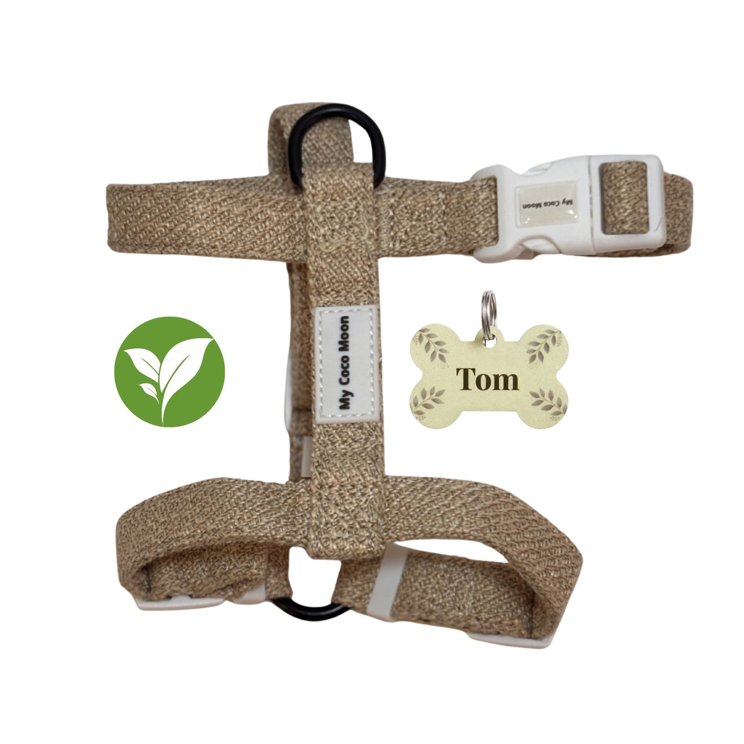 Arnés Clásico tipo H para perro ECO Sand + Chapa Personalizable 10% de Dto.