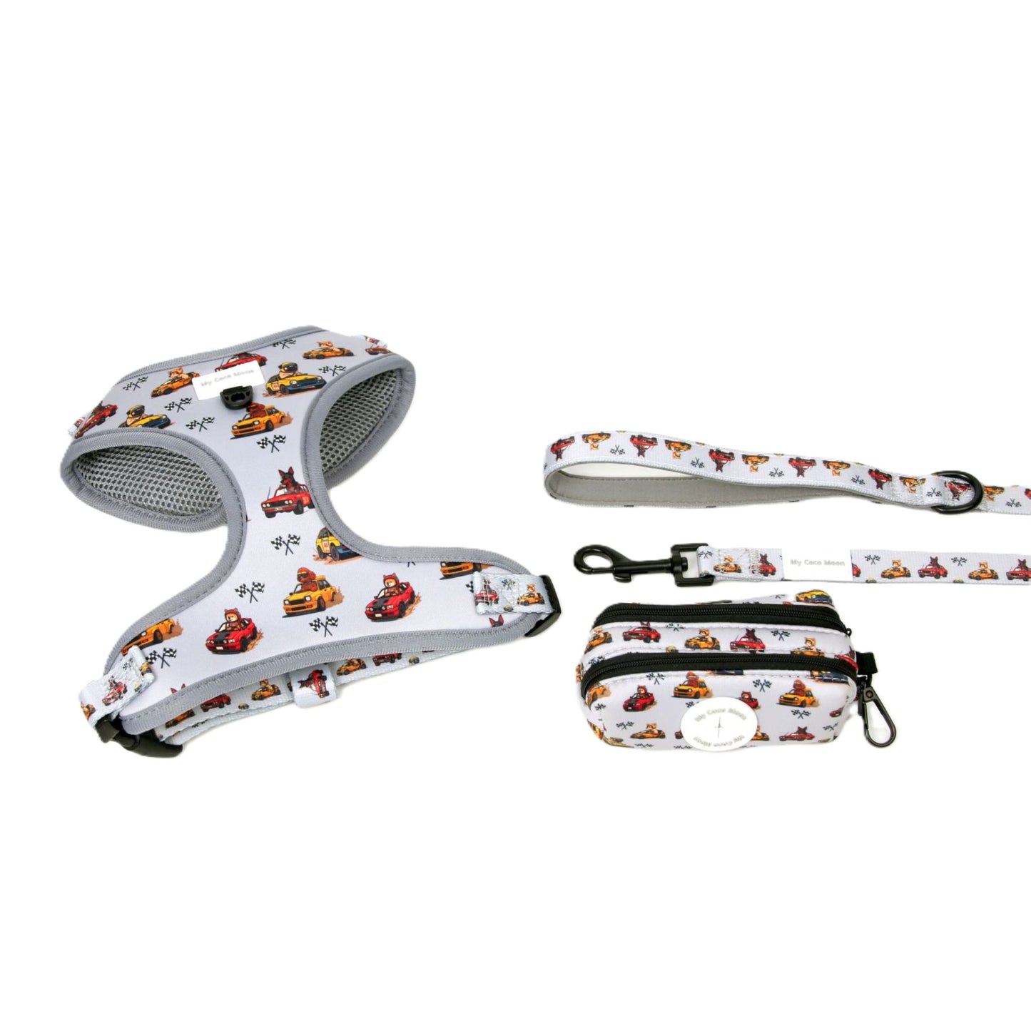 Pack Ahorro Arnés Ajustable  para perro + Correa + Porta Bolsas Rally Dogs