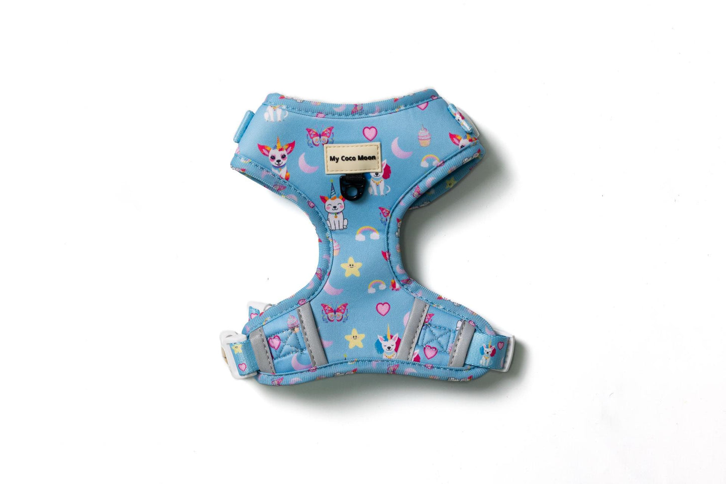 Pack Sweet Unicorns - Arnés Ajustable + Correa + Porta Bolsas Doble