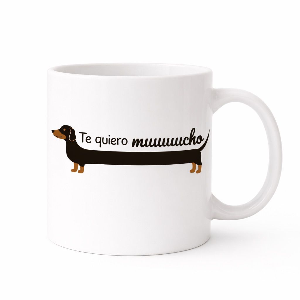 Taza Te quiero muuuucho (Teckel)