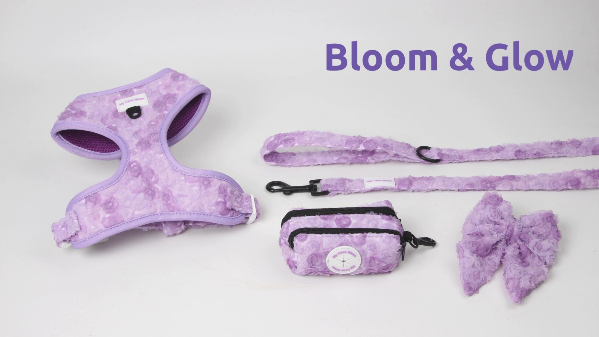 Cargar video: Colección Bloom &amp; Glow Accesorios de paseo para perros